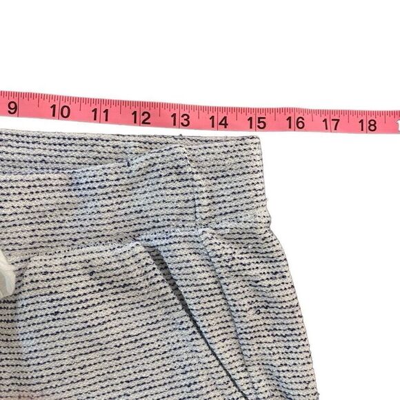 Loft lounge small comfy pants drawstring textured black gray - Picture 8 of 9